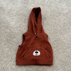 Carter's Warm Rust Vest with Hood